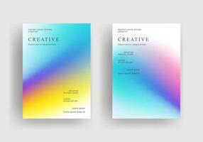colorful fluid gradient brochure design and modern report business flyers poster template. vector