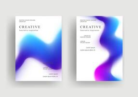 futuristic fluid gradient brochure design and modern report business flyers poster template. vector