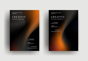 retro fluid gradient design template for posters, ad banners, brochures, flyers, covers, websites vector