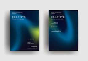 retro fluid gradient brochure design and modern report business flyers poster template. vector