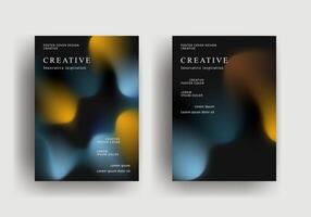 Fluid gradient background poster with trendy style vector