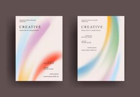 creative brochure cover poster design template with colorful fluid gradient vector