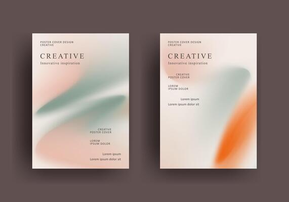 Creative brochure covers or posters concept in retro style for corporate identity, branding, social media advertising, promo