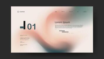 landing page retro gradient design vector