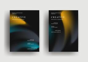 Fluid gradient background poster with futuristic retro style vector