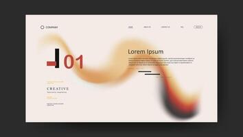 landing page retro fluid gradient design vector