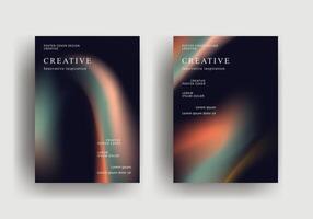 retro vintage style fluid gradient design template for posters, ad banners, brochures, flyers, covers, websites vector