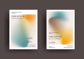 poster, brochure background template. retro fluid gradient design vector