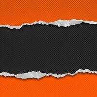 Torn paper on orange background illustration photo