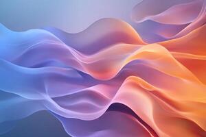 Abstract flowing fabric, vibrant color gradients, smooth textures, digital art, background photo