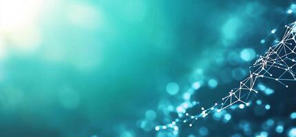 Abstract network design in teal and white. photo