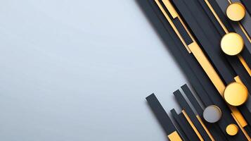 Abstract gold and grey geometric shapes background. photo