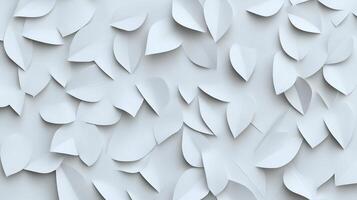 Abstract background of many white paper leaves. photo