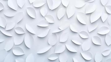 Abstract white paper leaf pattern background. photo