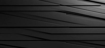 Abstract black geometric background with layered, diagonal lines and shadows. photo