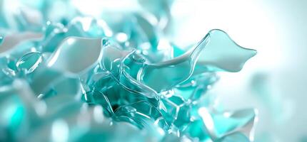 Abstract teal liquid splash. photo