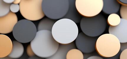 Many different colored circles are arranged together photo