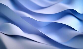 Abstract blue fabric background with wavy lines photo