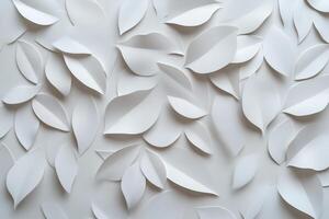 White paper leaves on a wall photo