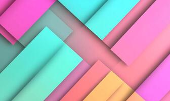 Abstract geometric background with overlapping colorful rectangles. photo