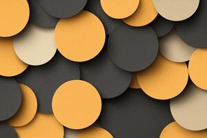 Abstract background with overlapping circles in orange, beige, and gray. photo