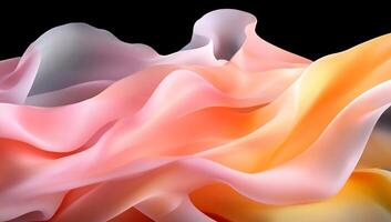 Abstract flowing fabric, soft colors, fluid lines photo