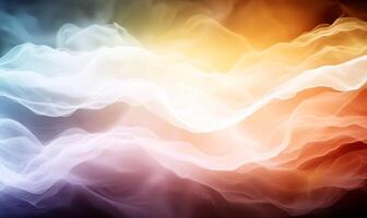 Abstract flowing colors, dynamic wavy lines, vibrant gradient background. photo