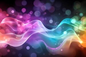 Abstract Colorful Smoke Waves Background, for Website Design photo
