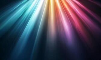 Abstract colorful light rays converging. photo