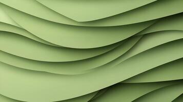 Green abstract background with wavy lines photo