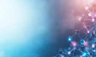 Abstract molecule structure, science, technology background. photo