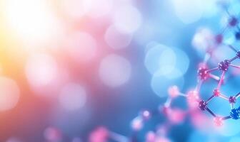 Abstract molecule structure, science background. photo