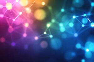 Abstract colorful network connection background. photo