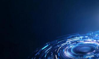 A futuristic technology background with a glowing light photo