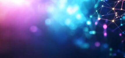 Abstract background with colorful lights and lines photo