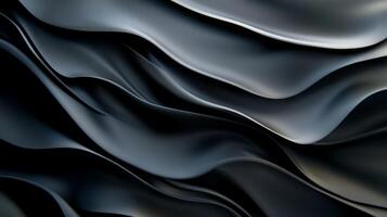 Black and white abstract background with waves photo
