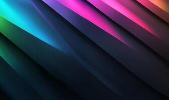 Abstract vibrant diagonal lines, colorful gradient background. photo