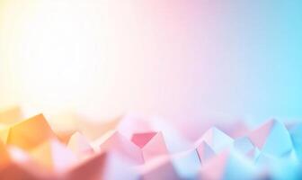 Abstract background with colorful paper cubes photo