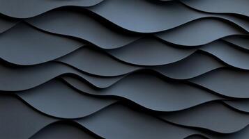 Abstract dark gray wavy pattern background. photo