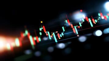 Abstract financial chart showing market trends. photo