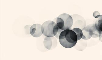Abstract background with overlapping translucent gray circles on beige. photo