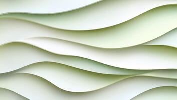 Abstract green and white wavy pattern background. photo