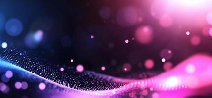 Abstract Pink Blue Wave Background. photo