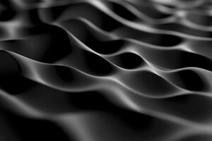 Abstract grayscale wavy pattern, flowing fabric-like texture. photo