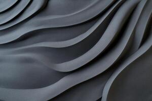 Abstract grey and black wavy paper texture photo