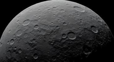 A Detailed Close-up of Ceres Surface Unveiling its Cratered Landscape and Ancient Geological History photo