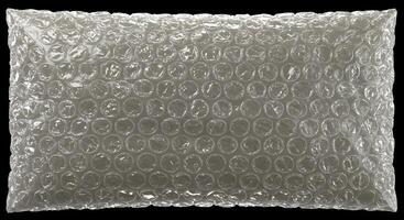 Close-up View of a Translucent Bubble Wrap Packaging Material Sheet photo