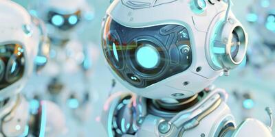 Futuristic Fusion. 3D Rendering of a Robot with Human-like Design, Evoking a Sense of Wonder and Imagination photo