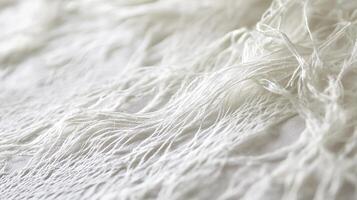 Abstract White Threads Flowing in Macro Detail photo