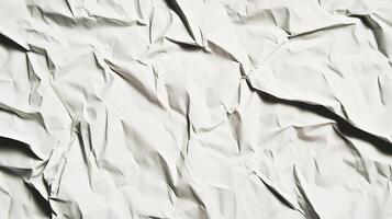 Crumpled White Paper Texture Background in High Resolution photo